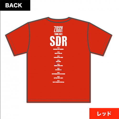 ZIGGY TOUR 2021「SDR」Tシャツ（レッド）M