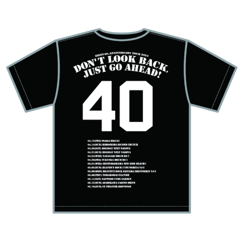 ZIGGY「DON'T LOOK BACK,JUST GO AHEAD!」Tシャツ ブラック